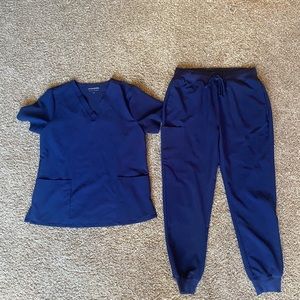 Navy Blue Mandala Scrubs